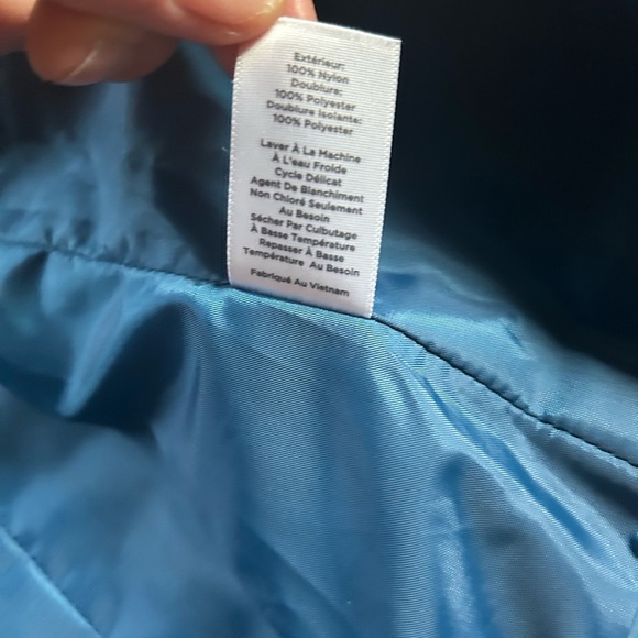 Talbots Diamond Quilted Lightweight Jacket Blue size Small Snap Closure - Picture 8 of 8